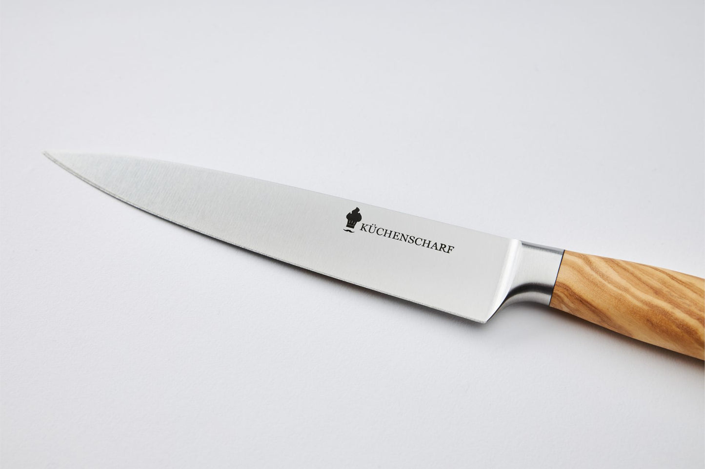 Küchenscharf Universalmesser 15 cm Olivenholz (30 Jahre Schärfe-Garantie)