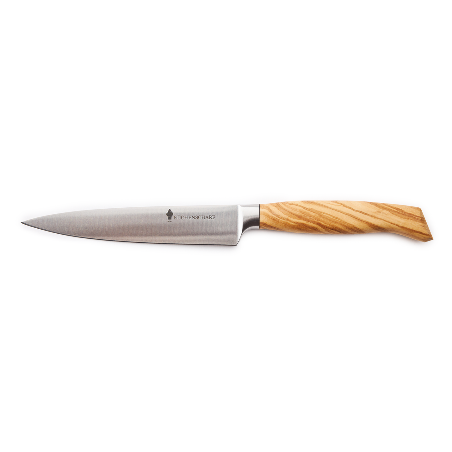 Küchenscharf Universalmesser 15 cm Olivenholz (30 Jahre Schärfe-Garantie)