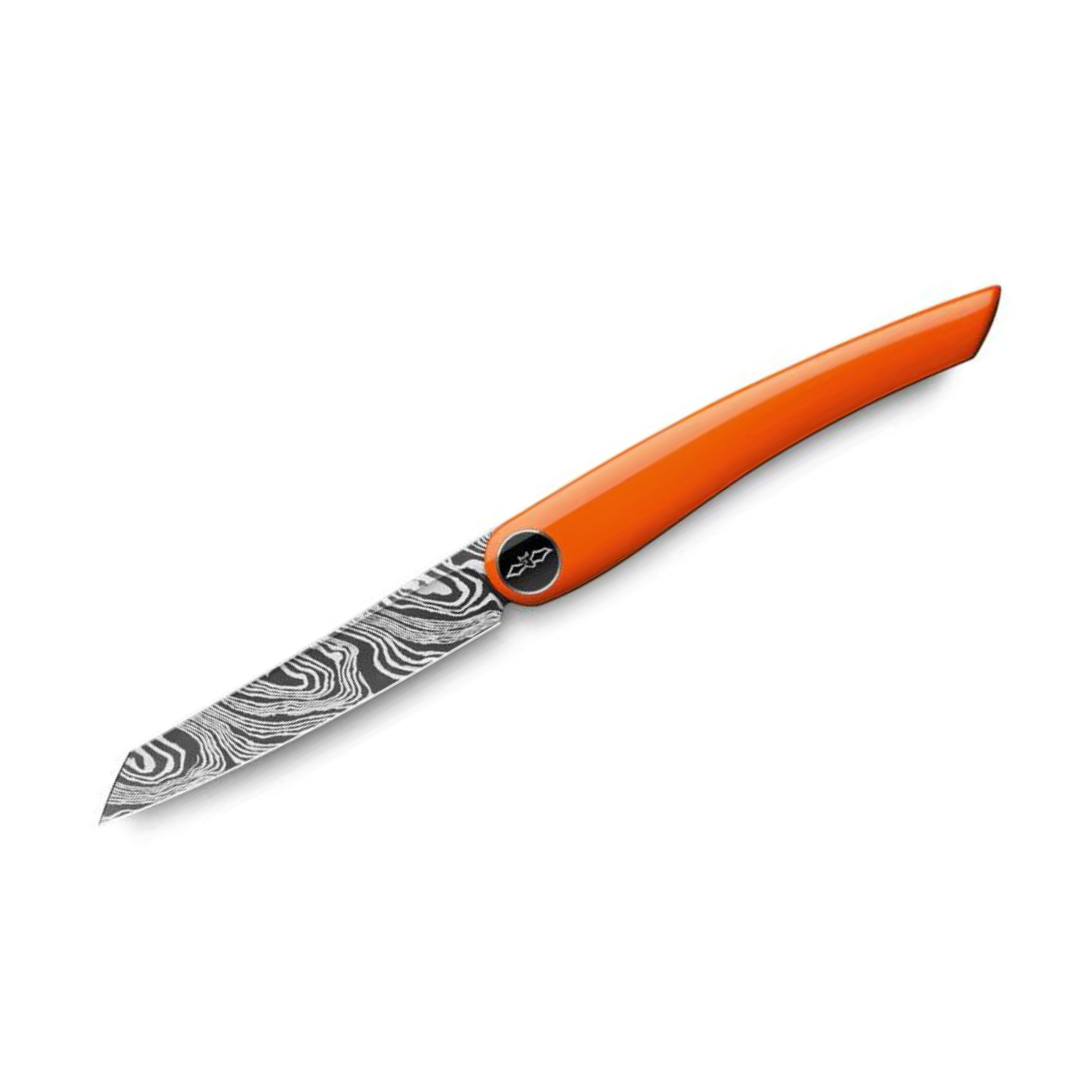 Nesmuk Exklusiv Torsionsdamast Folder Klavierlack Orange