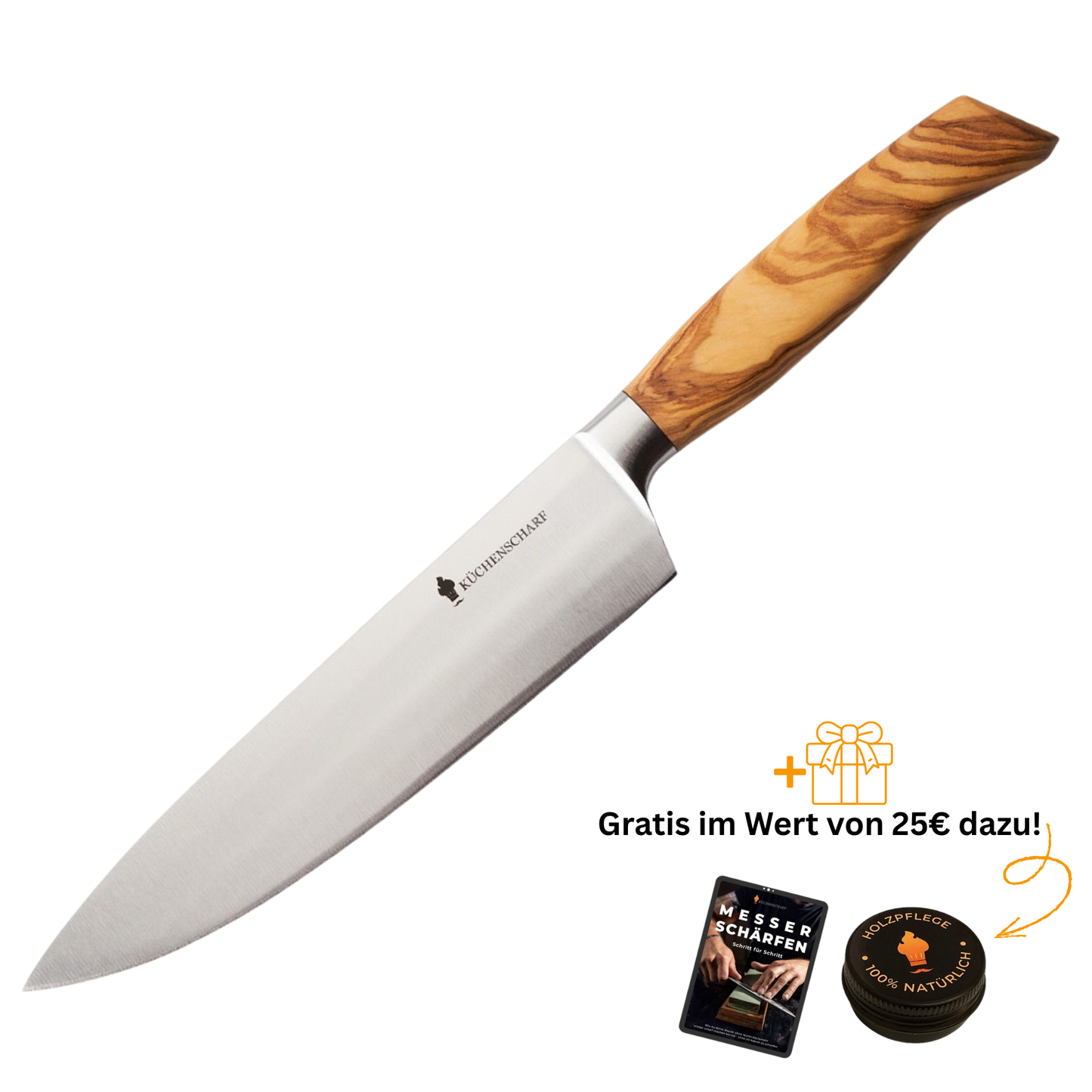 Küchenscharf Kochmesser 20 cm (100% Solinger Handwerkskunst)