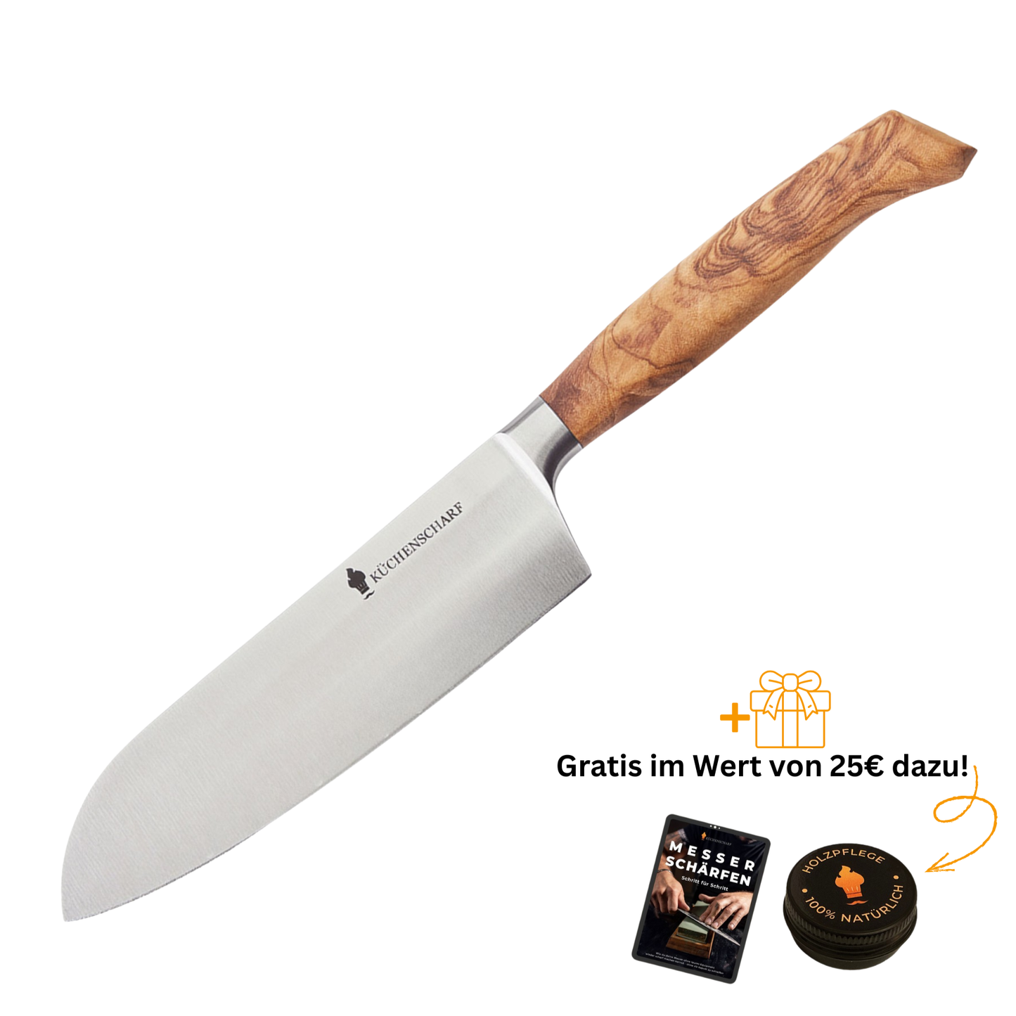 Küchenscharf Santoku 16 cm (100% Solinger Handwerkskunst)