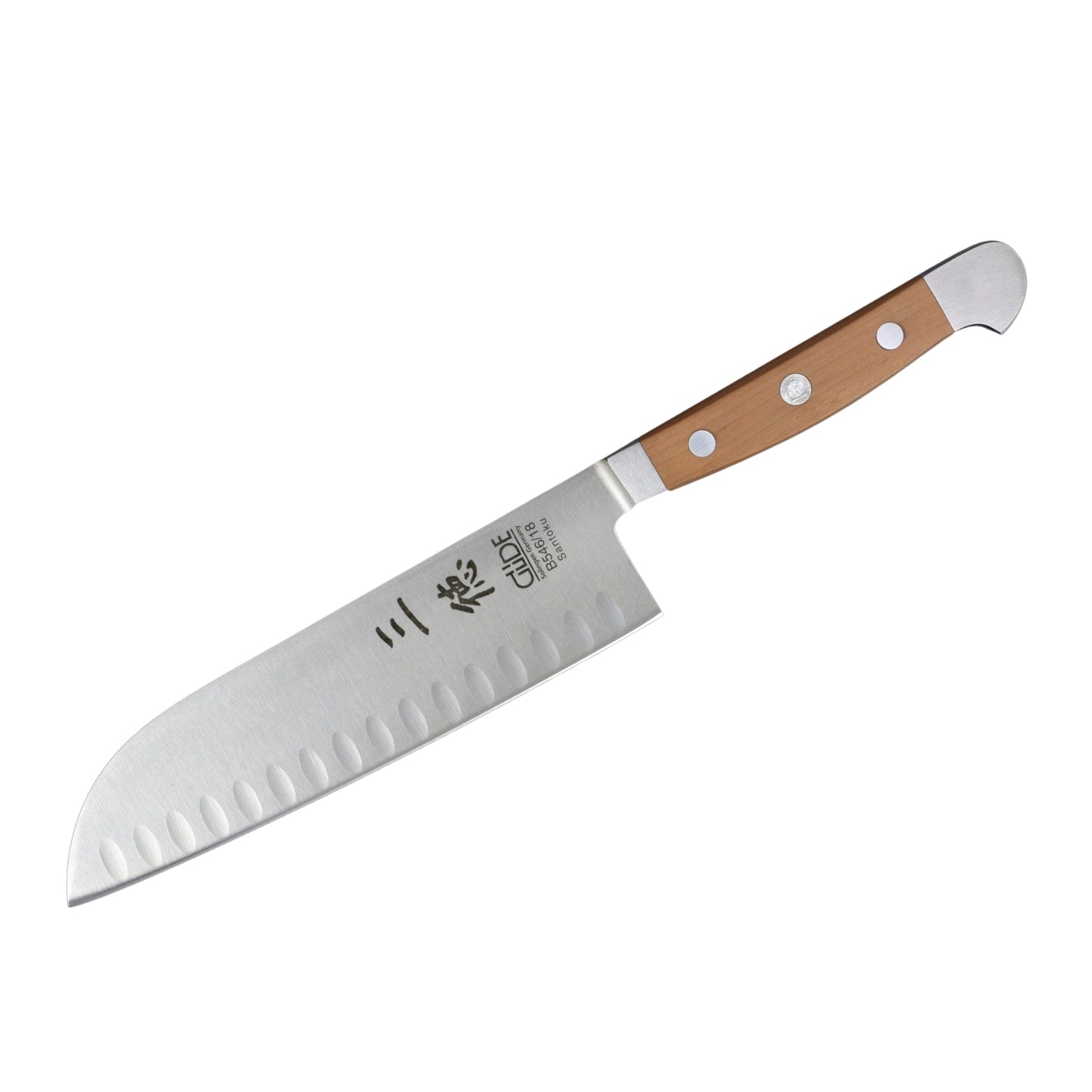 Güde Alpha Birne Santoku mit Kullen 18 cm