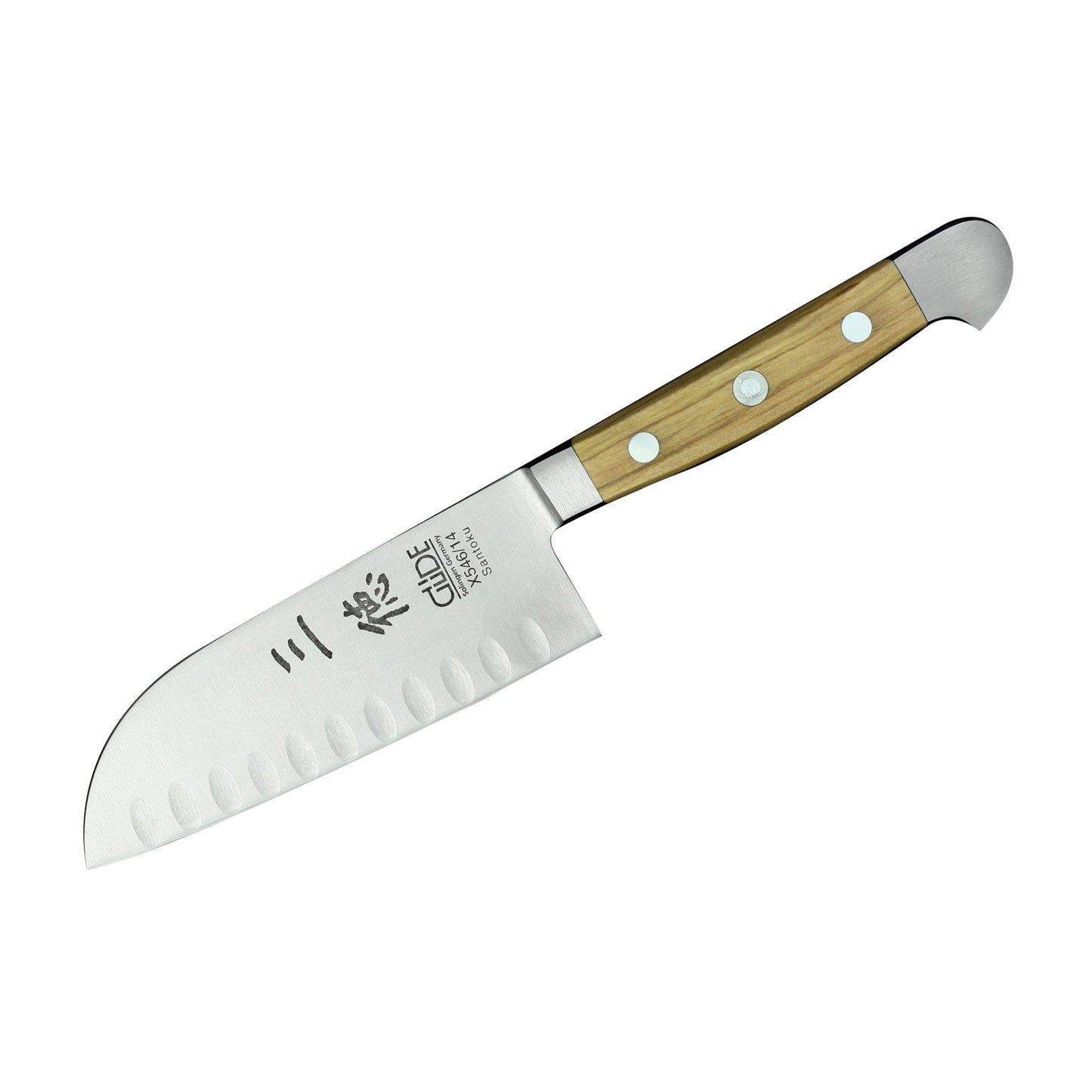 Güde Alpha Olive Santoku mit Kullen 14 cm