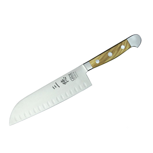 Güde Alpha Olive Santoku mit Kullen 18 cm